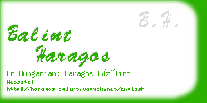 balint haragos business card